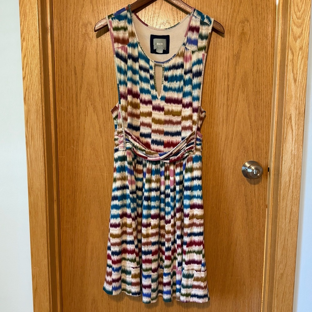 Anthropologie Maeve Cream and Multicolor Dress